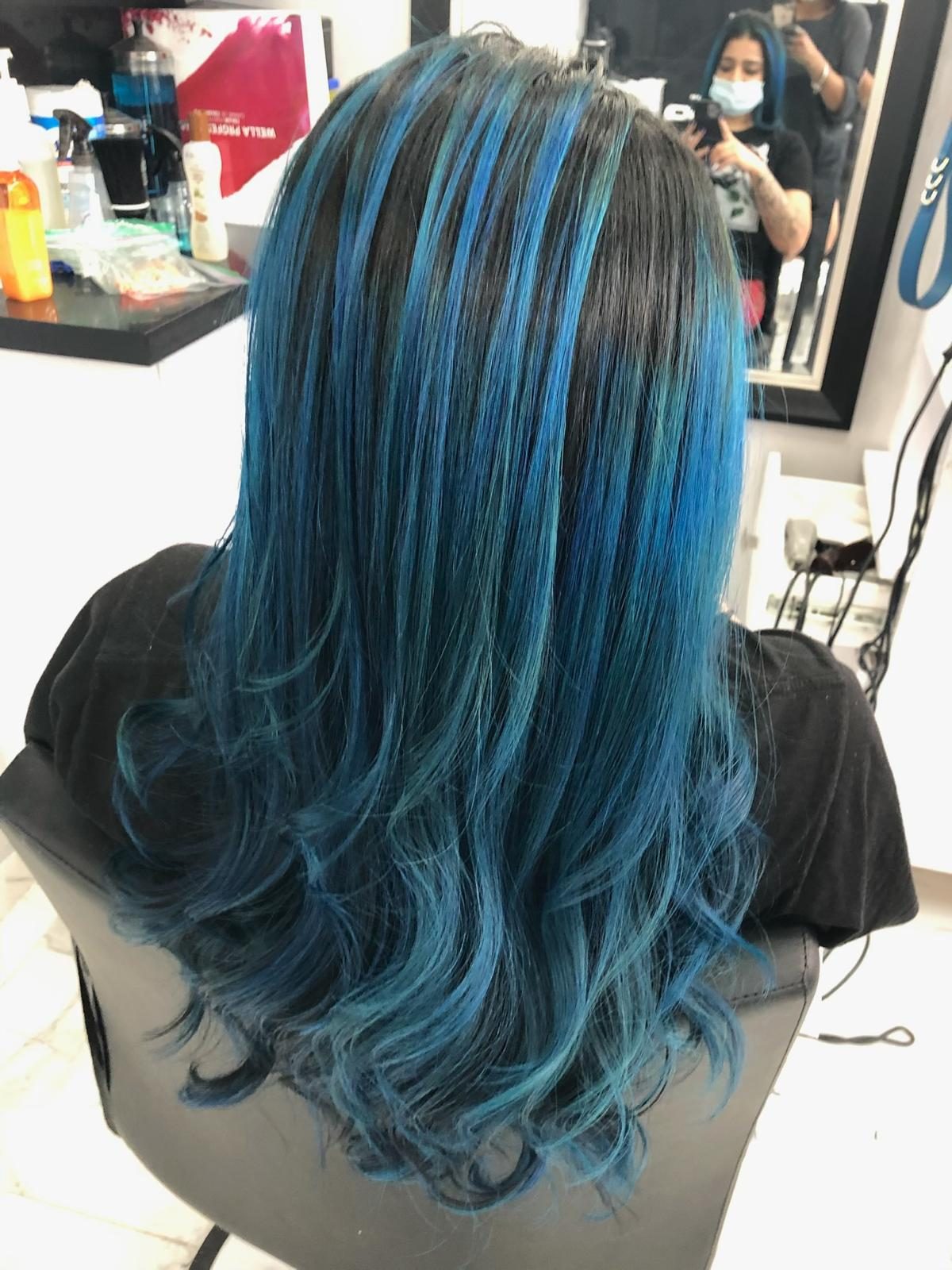 Blue hair colour